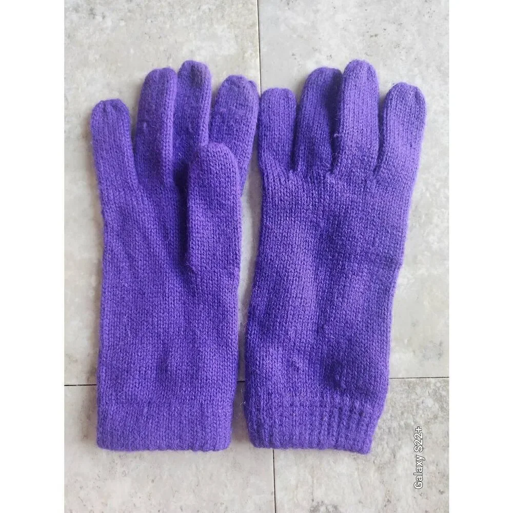10 Two pair gray and purple gloves